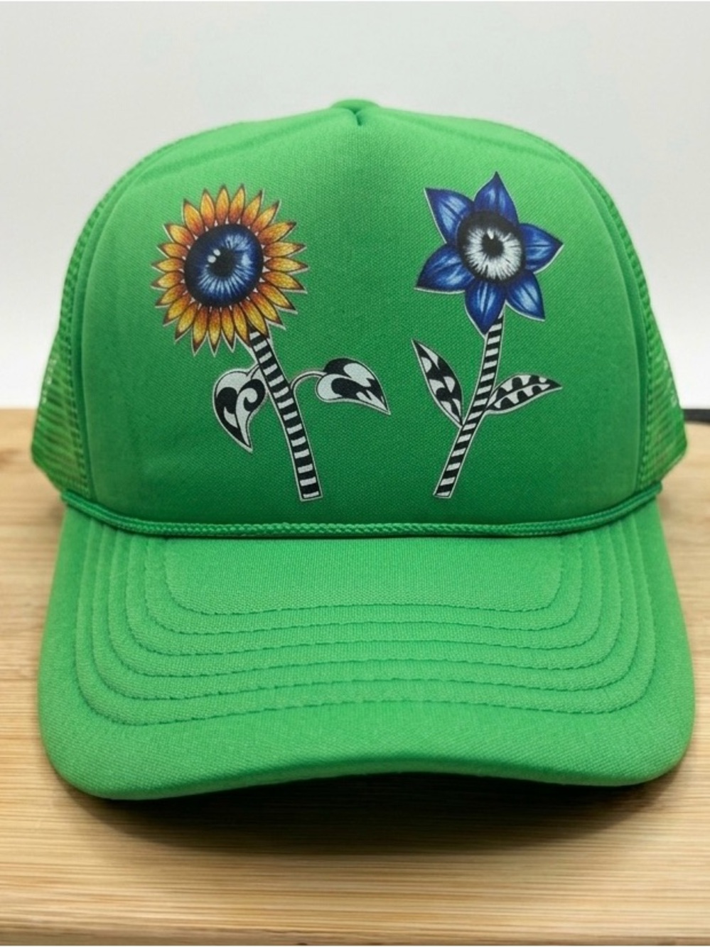 Whimsical Botanical Eye Design Hat
